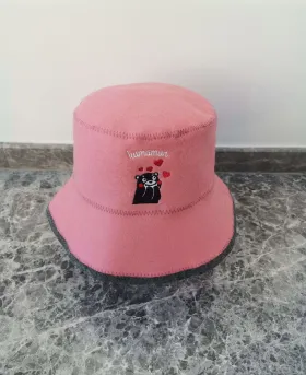 (55)　サウナハット　くまモン （バケットハート）　3,800円(税抜)