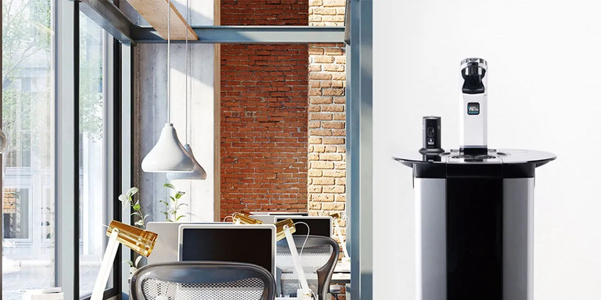 唯一無二のスタイリッシュなデザイン こだわりの空間を壊さない こだわりの空間には家庭向けのウォーターサーバーではなく、雰囲気を壊さないスタイリッシュなデザインで。 他にはないスタイリッシュさと存在感で給水スポットにも華を添えるウォーターサーバーです。