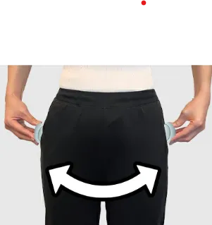 STEP2 ： Bitを手に持ち黄金ポイン トに当てて腰を左右に振る