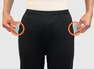 STEP3：  骨に当たらずに心地よい 刺激を感じることを確か める